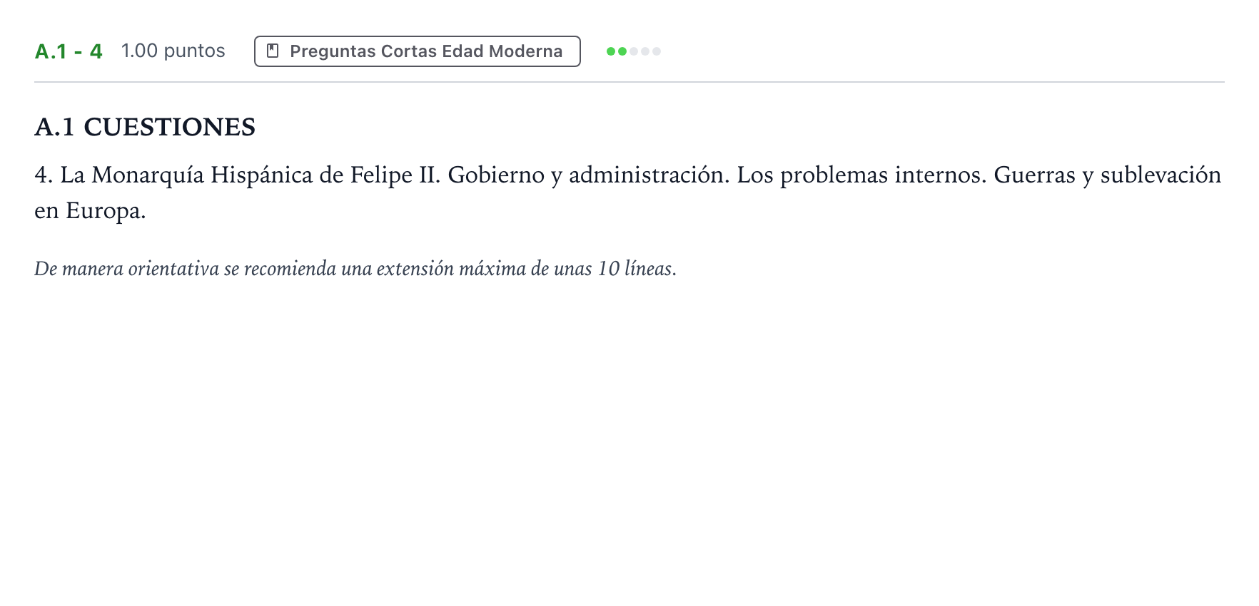 Enunciado: Ejercicio A.1 - 4 · Historia de España PAU Madrid Extraordinaria 2021