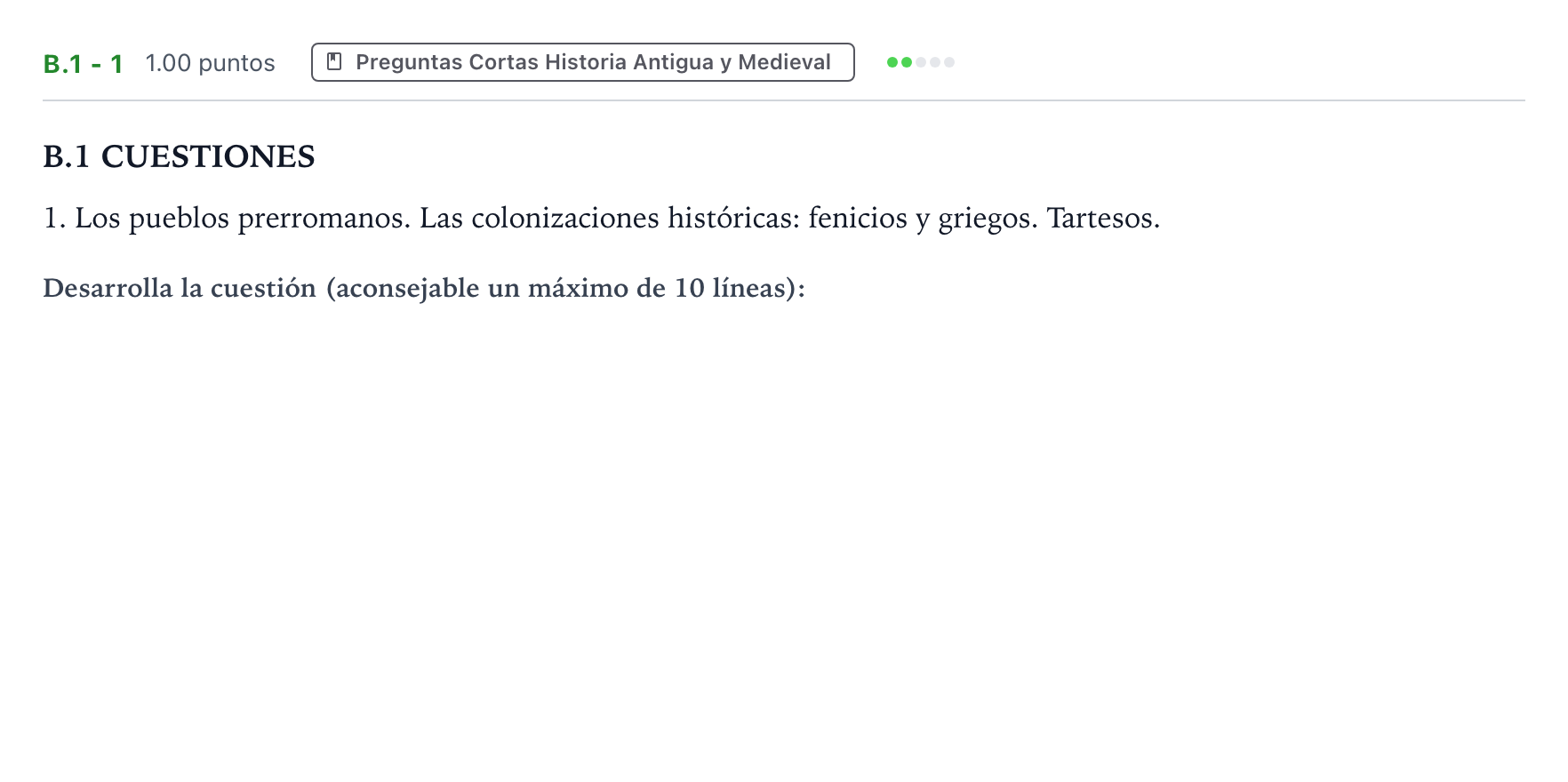 Enunciado: Ejercicio B.1 - 1 · Historia de España PAU Madrid Extraordinaria Coincidencias 2021