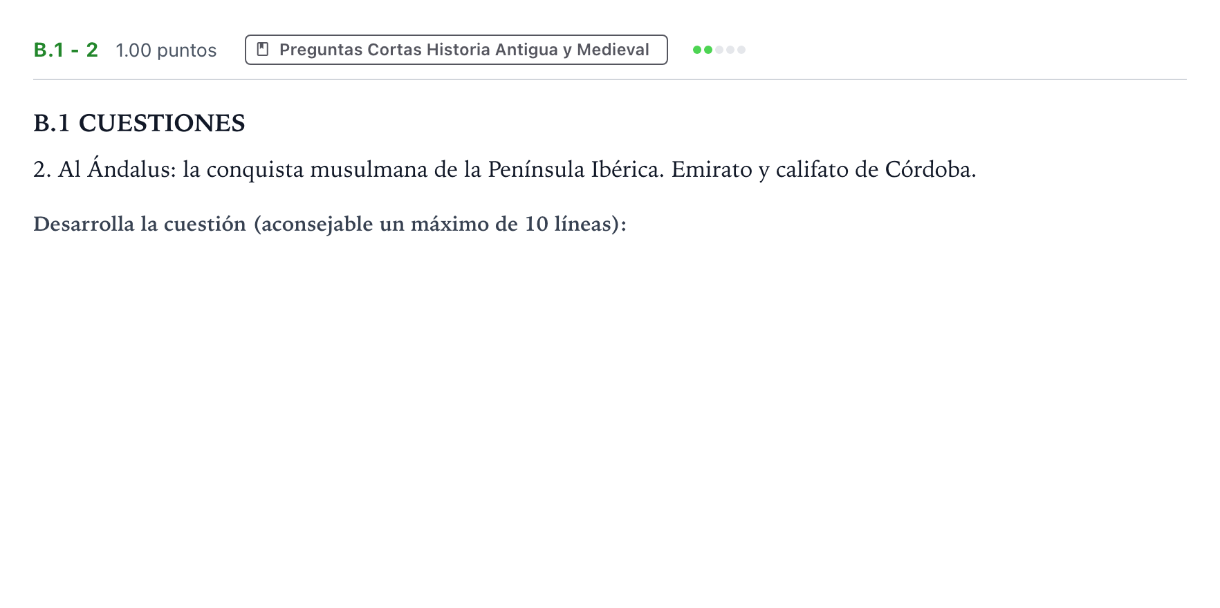 Enunciado: Ejercicio B.1 - 2 · Historia de España PAU Madrid Extraordinaria Coincidencias 2021
