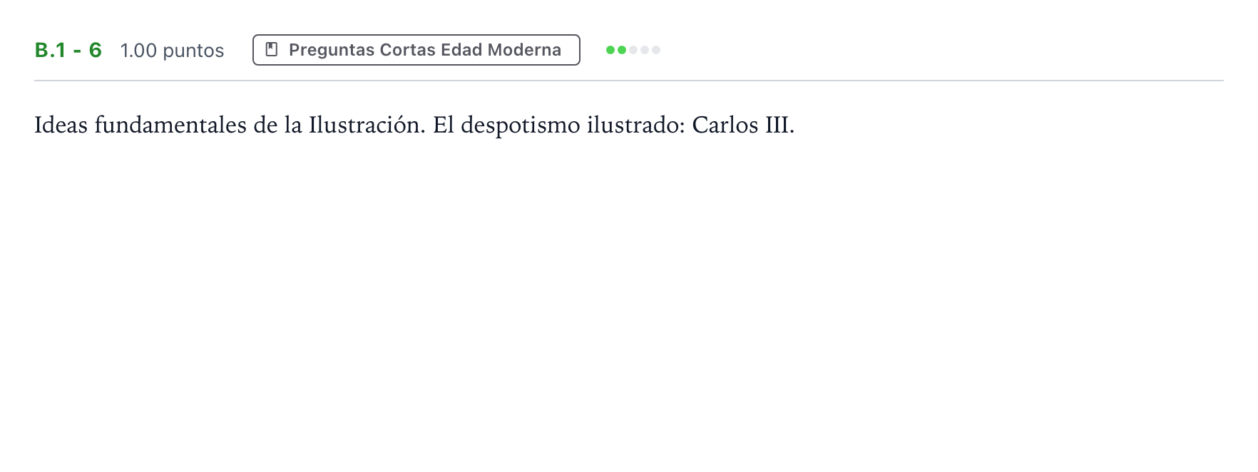Enunciado: Ejercicio B.1 - 6 · Historia de España PAU Madrid Extraordinaria Coincidencias 2021