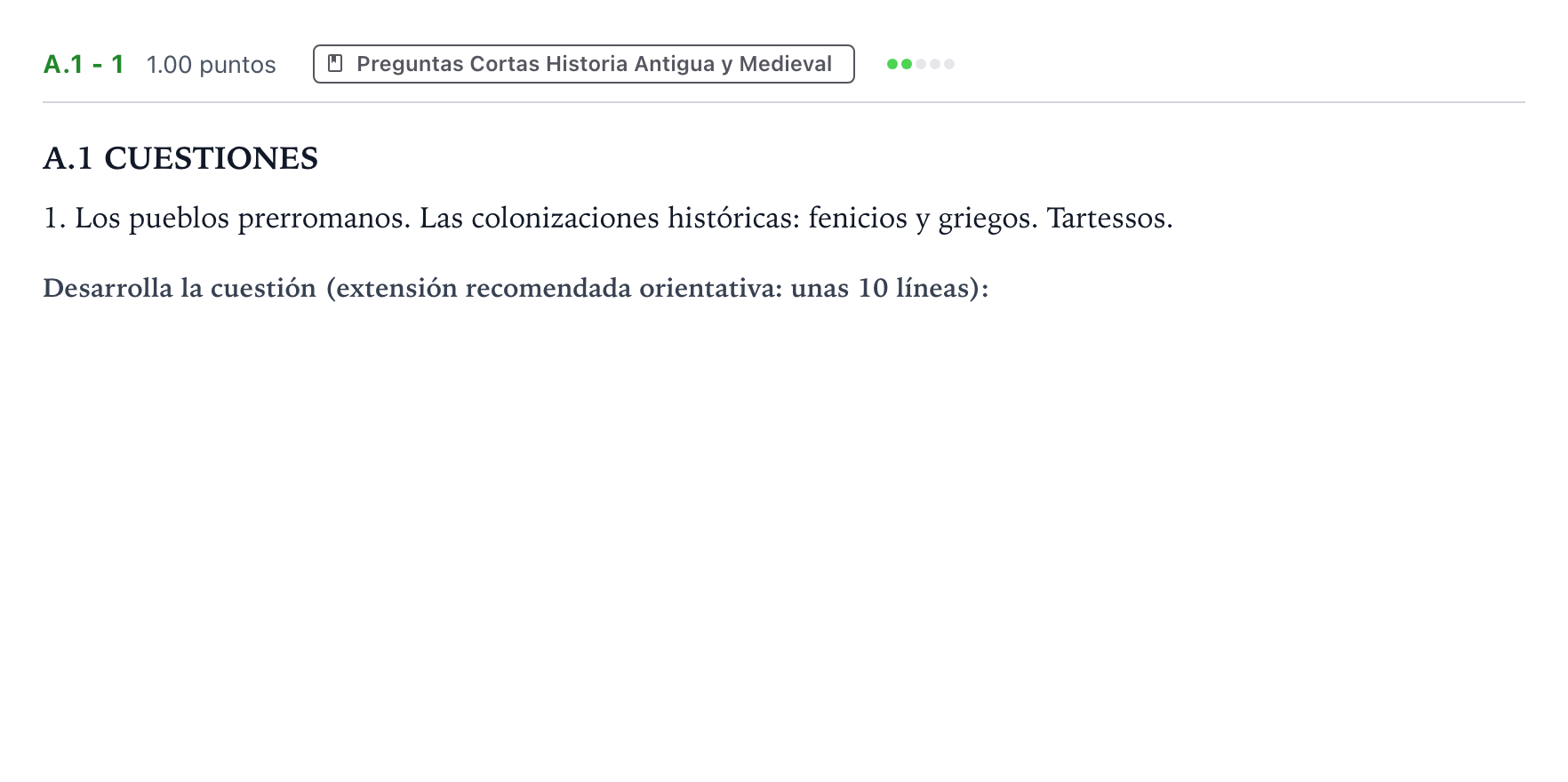 Enunciado: Ejercicio A.1 - 1 · Historia de España PAU Madrid Modelo 2021