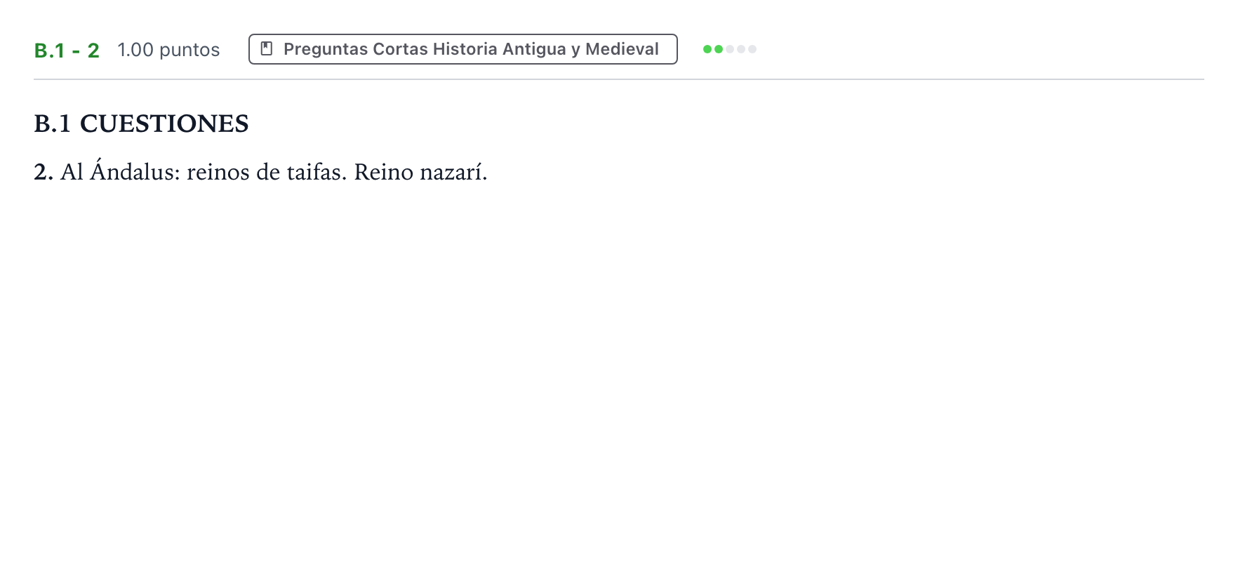 Enunciado: Ejercicio B.1 - 2 · Historia de España PAU Madrid Modelo 2021