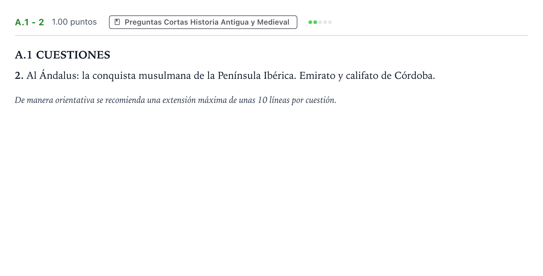 Enunciado: Ejercicio A.1 - 2 · Historia de España PAU Madrid Ordinaria Lunes 2021