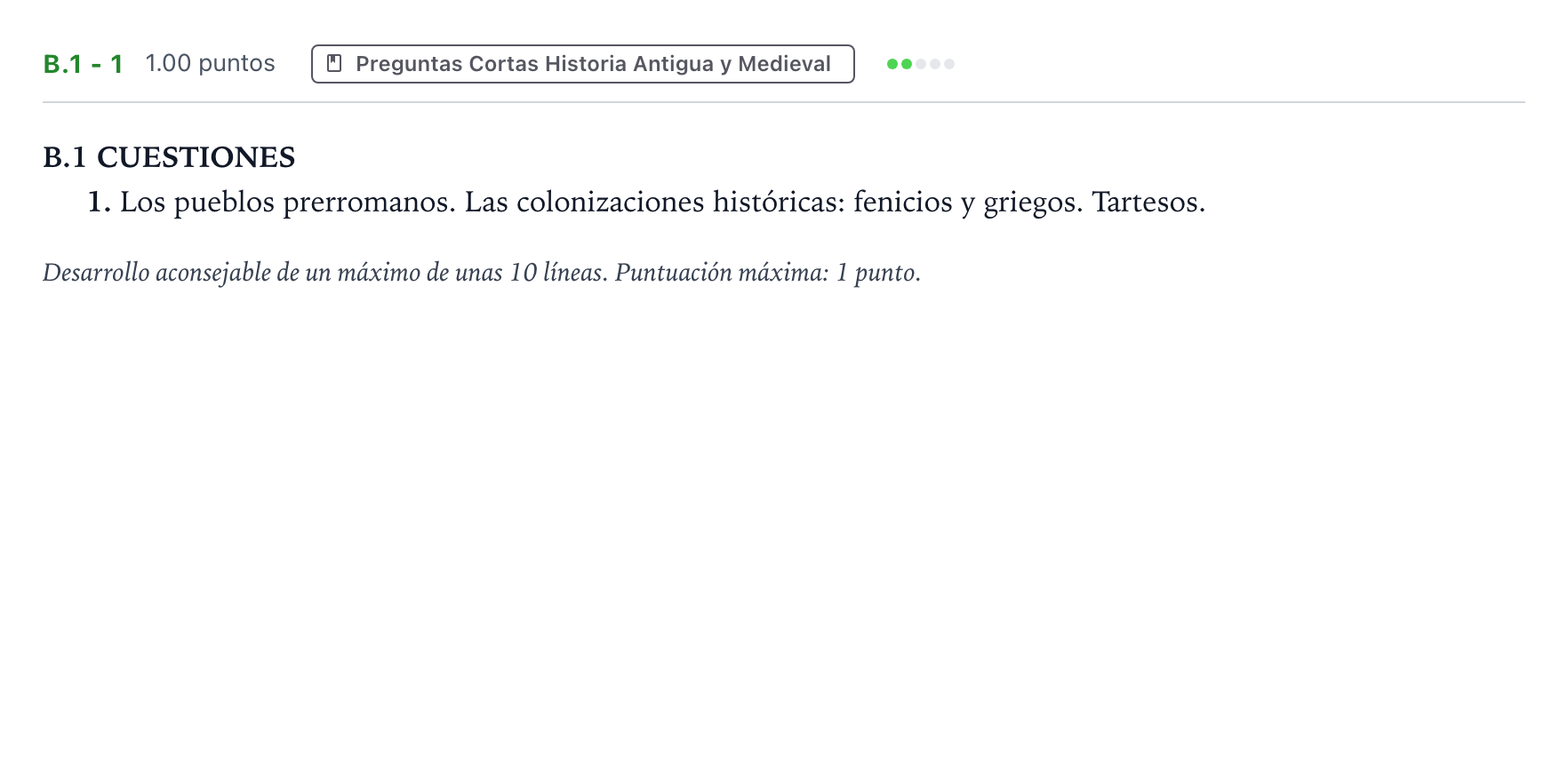 Enunciado: Ejercicio B.1 - 1 · Historia de España PAU Madrid Ordinaria Lunes 2021
