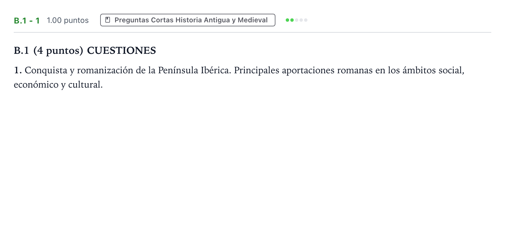 Enunciado: Ejercicio B.1 - 1 · Historia de España PAU Madrid Ordinaria Martes 2021