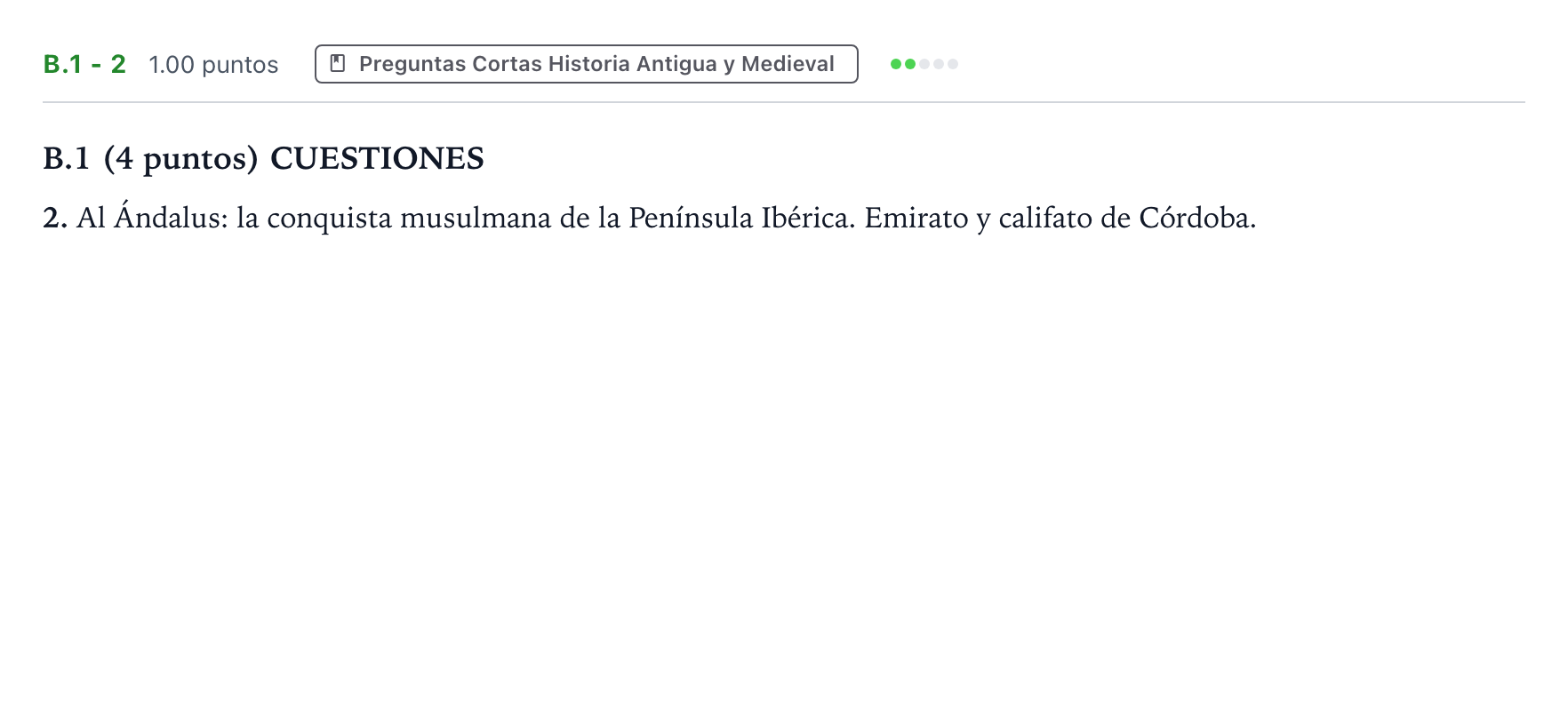 Enunciado: Ejercicio B.1 - 2 · Historia de España PAU Madrid Ordinaria Martes 2021