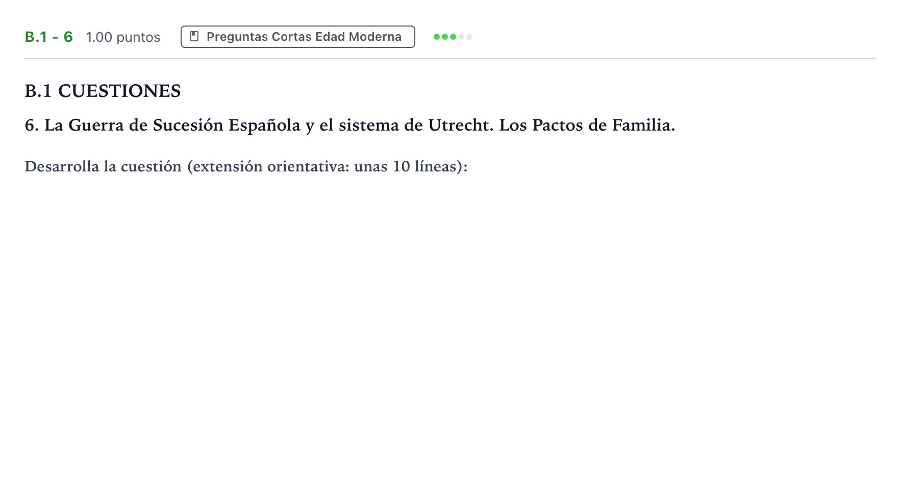 Enunciado: Ejercicio B.1 - 6 · Historia de España PAU Madrid Ordinaria Martes 2021