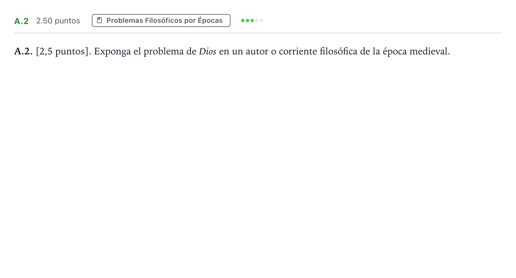 Enunciado: Ejercicio A.2 · Historia de la Filosofía PAU Madrid Ordinaria Coincidencias 2021