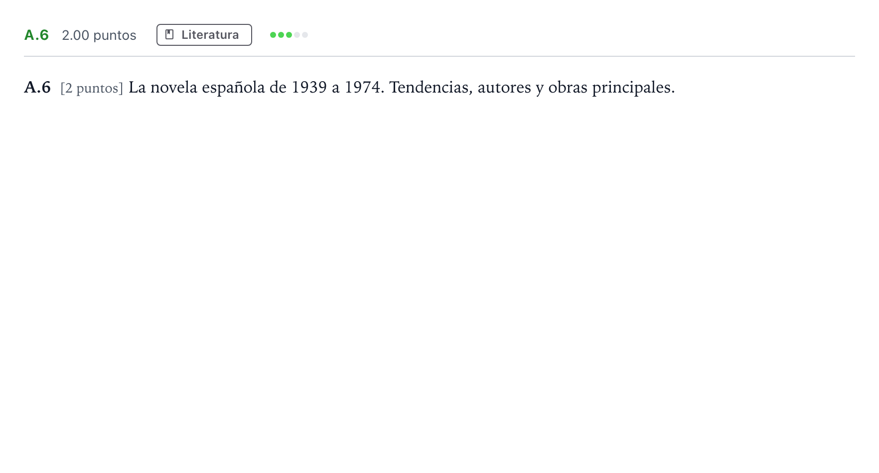 Enunciado: Ejercicio A.6 · Lengua Castellana y Literatura II PAU Madrid Extraordinaria 2021