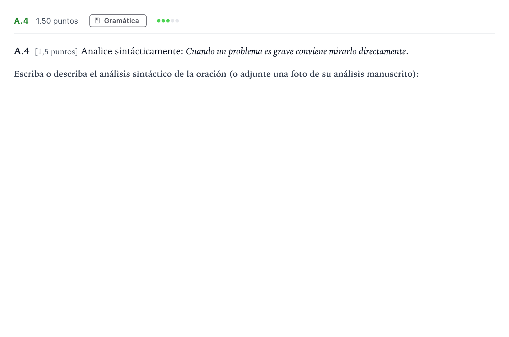 Enunciado: Ejercicio A.4 · Lengua Castellana y Literatura II PAU Madrid Ordinaria Coincidencias 2021
