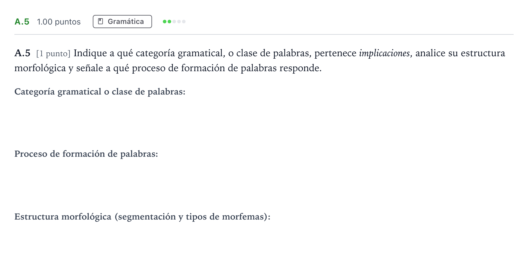 Enunciado: Ejercicio A.5 · Lengua Castellana y Literatura II PAU Madrid Ordinaria Coincidencias 2021
