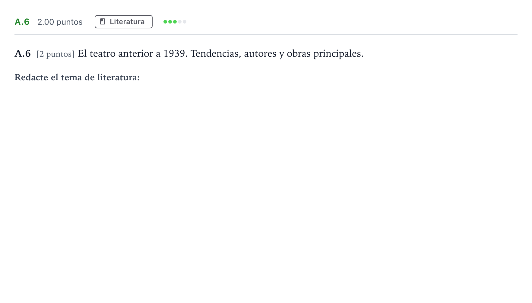 Enunciado: Ejercicio A.6 · Lengua Castellana y Literatura II PAU Madrid Ordinaria Coincidencias 2021
