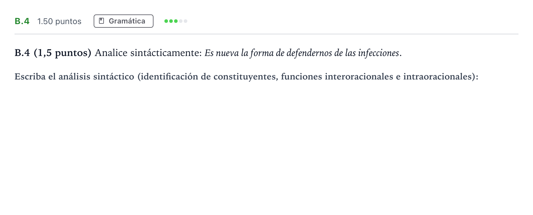Enunciado: Ejercicio B.4 · Lengua Castellana y Literatura II PAU Madrid Ordinaria Coincidencias 2021