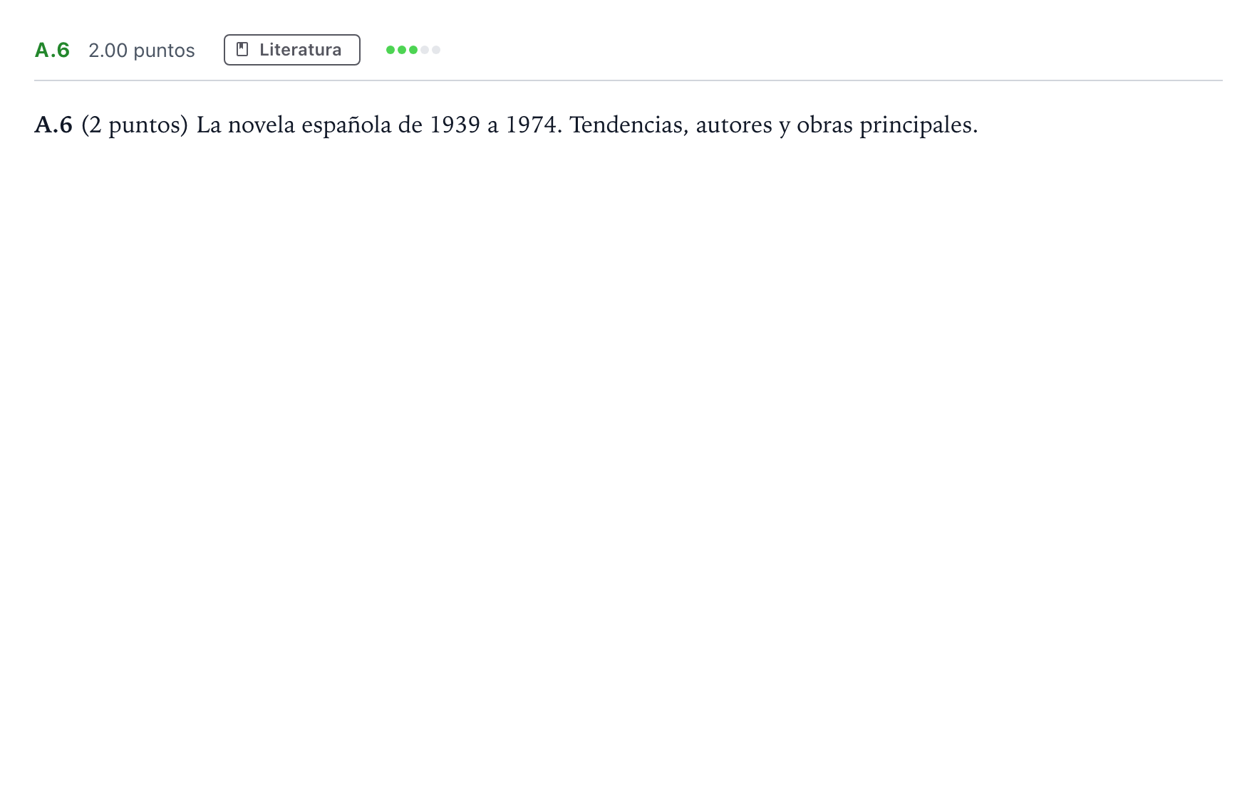 Enunciado: Ejercicio A.6 · Lengua Castellana y Literatura II PAU Madrid Ordinaria Martes 2021