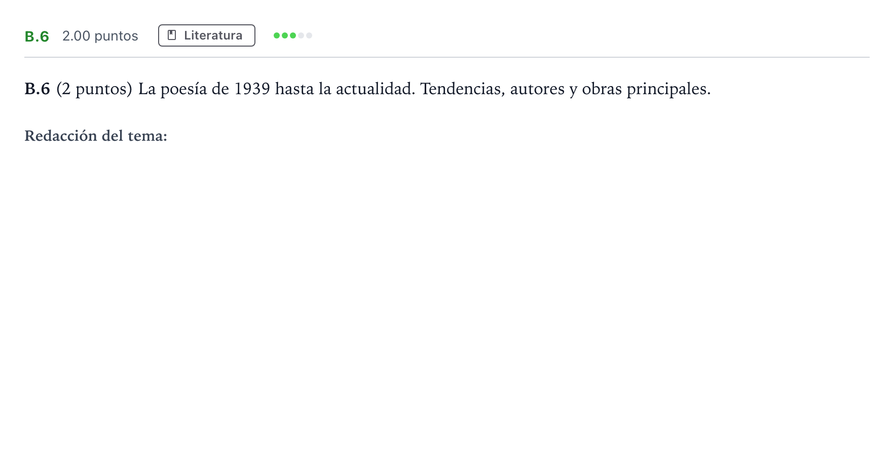 Enunciado: Ejercicio B.6 · Lengua Castellana y Literatura II PAU Madrid Ordinaria Martes 2021