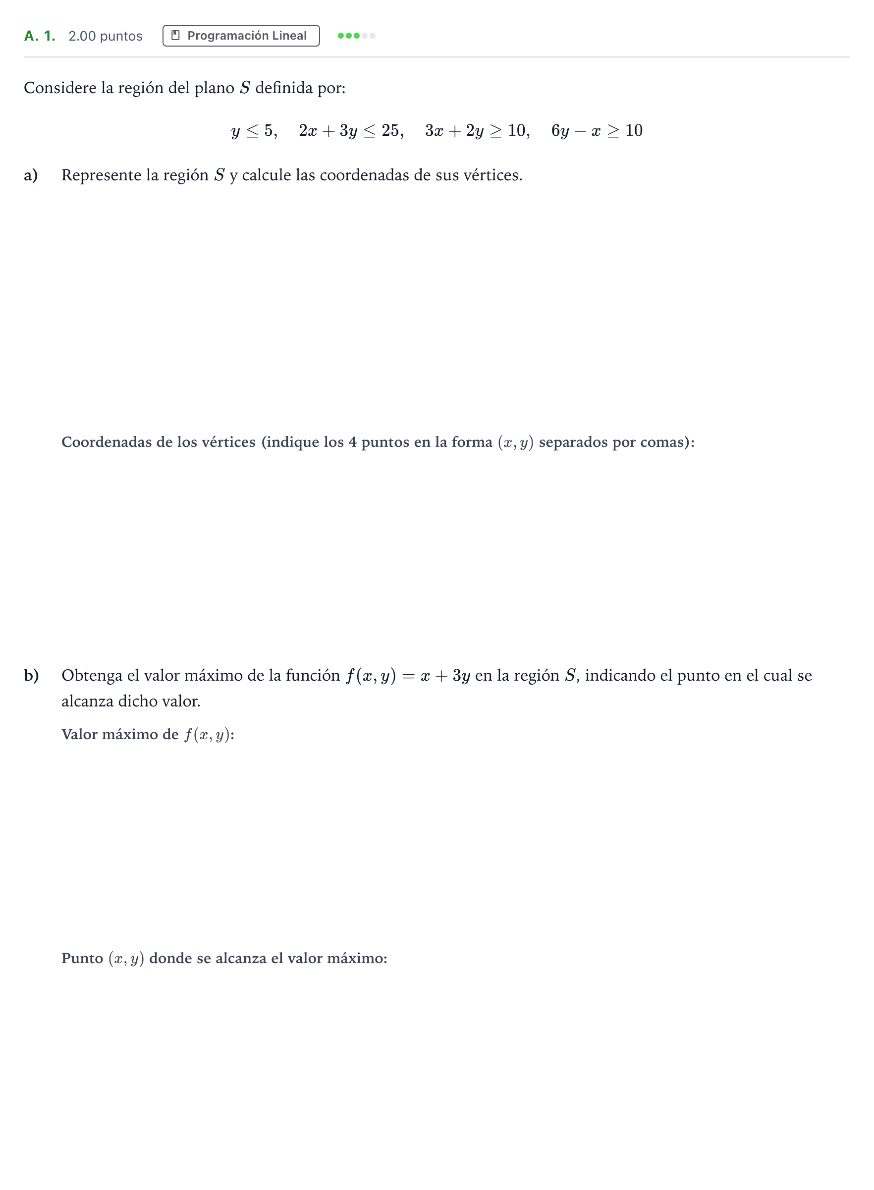 Enunciado: Ejercicio A. 1. · Matemáticas aplicadas a las Ciencias Sociales II PAU Madrid Extraordinaria Coincidencias 2021