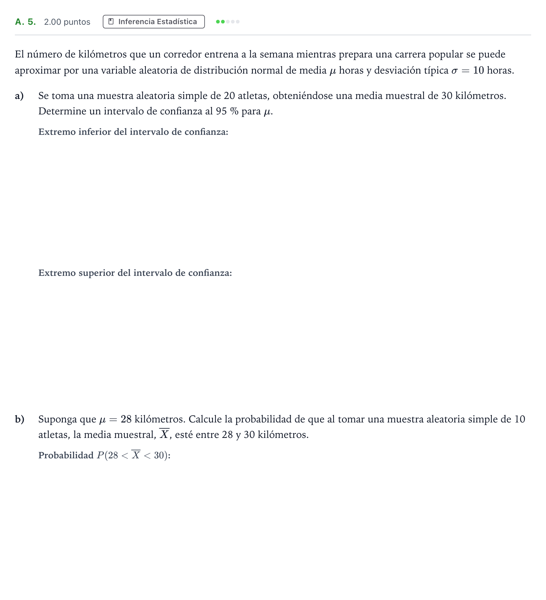 Enunciado: Ejercicio A. 5. · Matemáticas aplicadas a las Ciencias Sociales II PAU Madrid Modelo 2021