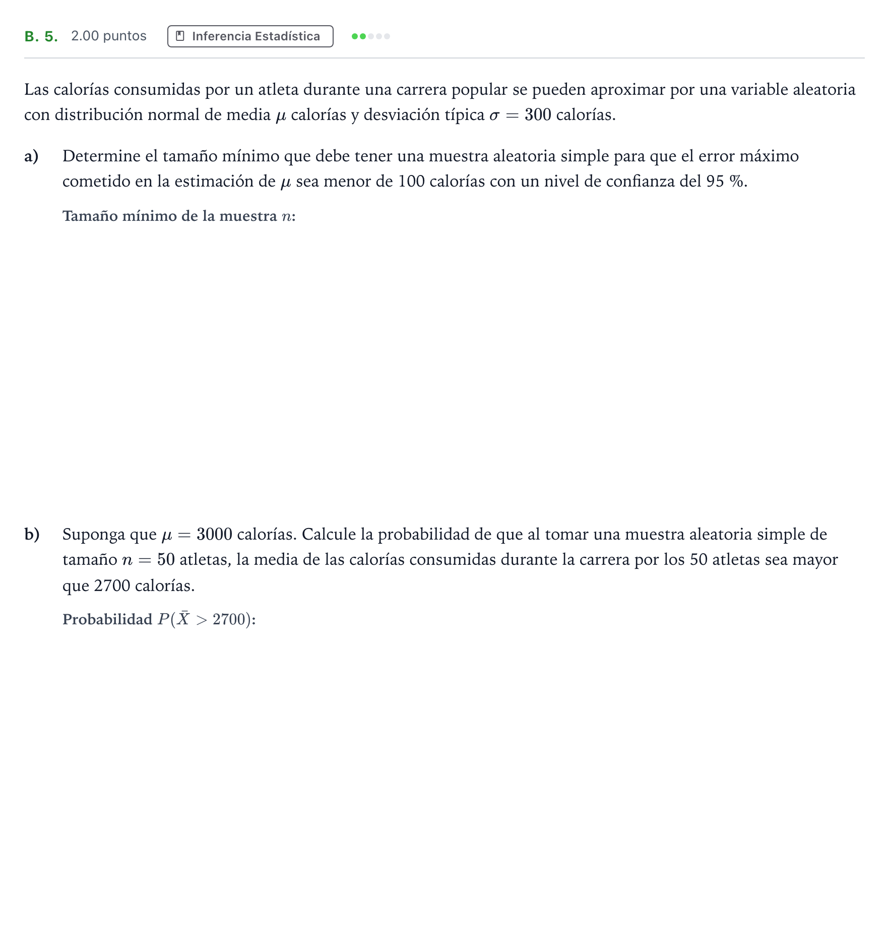 Enunciado: Ejercicio B. 5. · Matemáticas aplicadas a las Ciencias Sociales II PAU Madrid Modelo 2021
