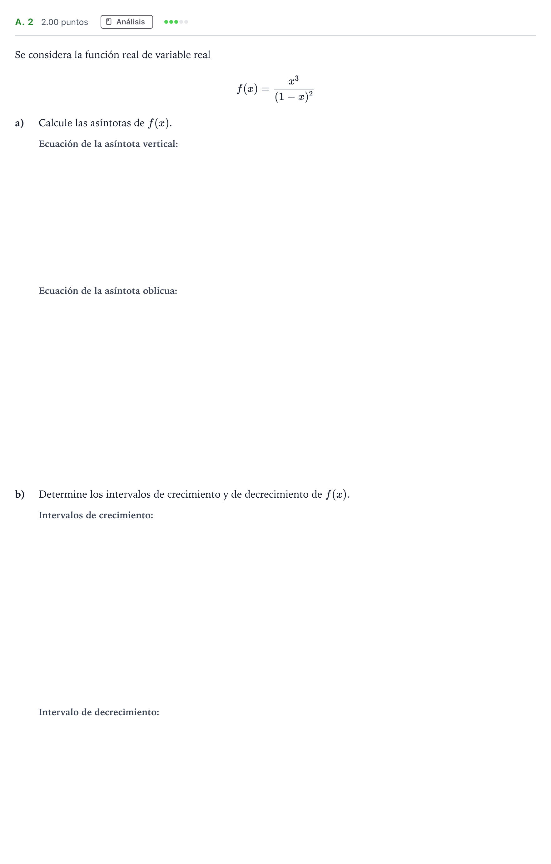Enunciado: Ejercicio A. 2 · Matemáticas aplicadas a las Ciencias Sociales II PAU Madrid Ordinaria Coincidencias 2021