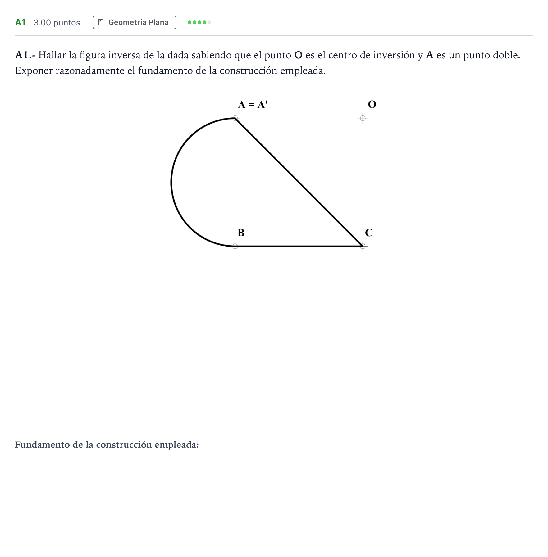 Enunciado: Ejercicio A1 · Dibujo técnico II PAU Madrid Extraordinaria 2022