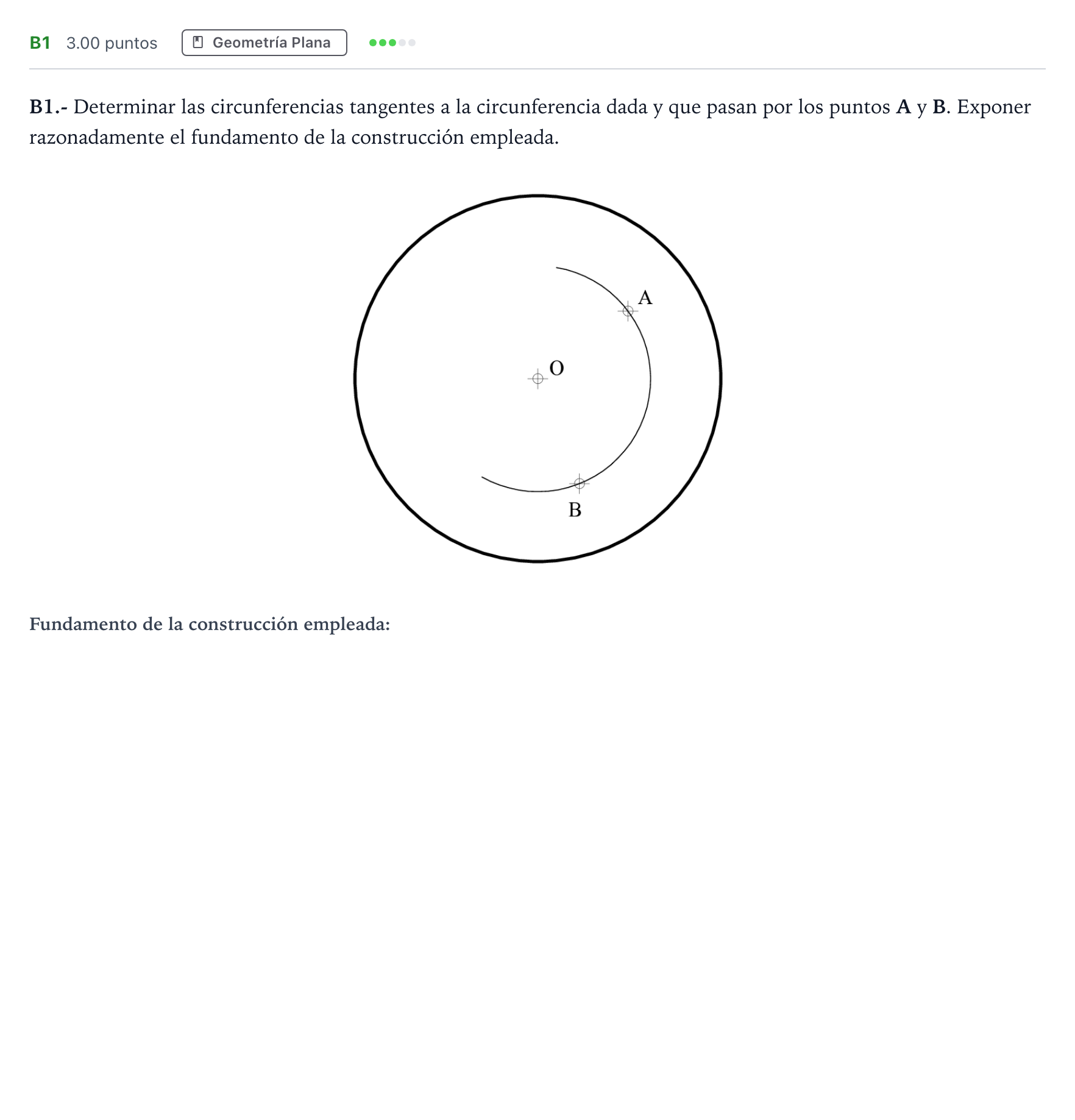 Enunciado: Ejercicio B1 · Dibujo técnico II PAU Madrid Extraordinaria 2022