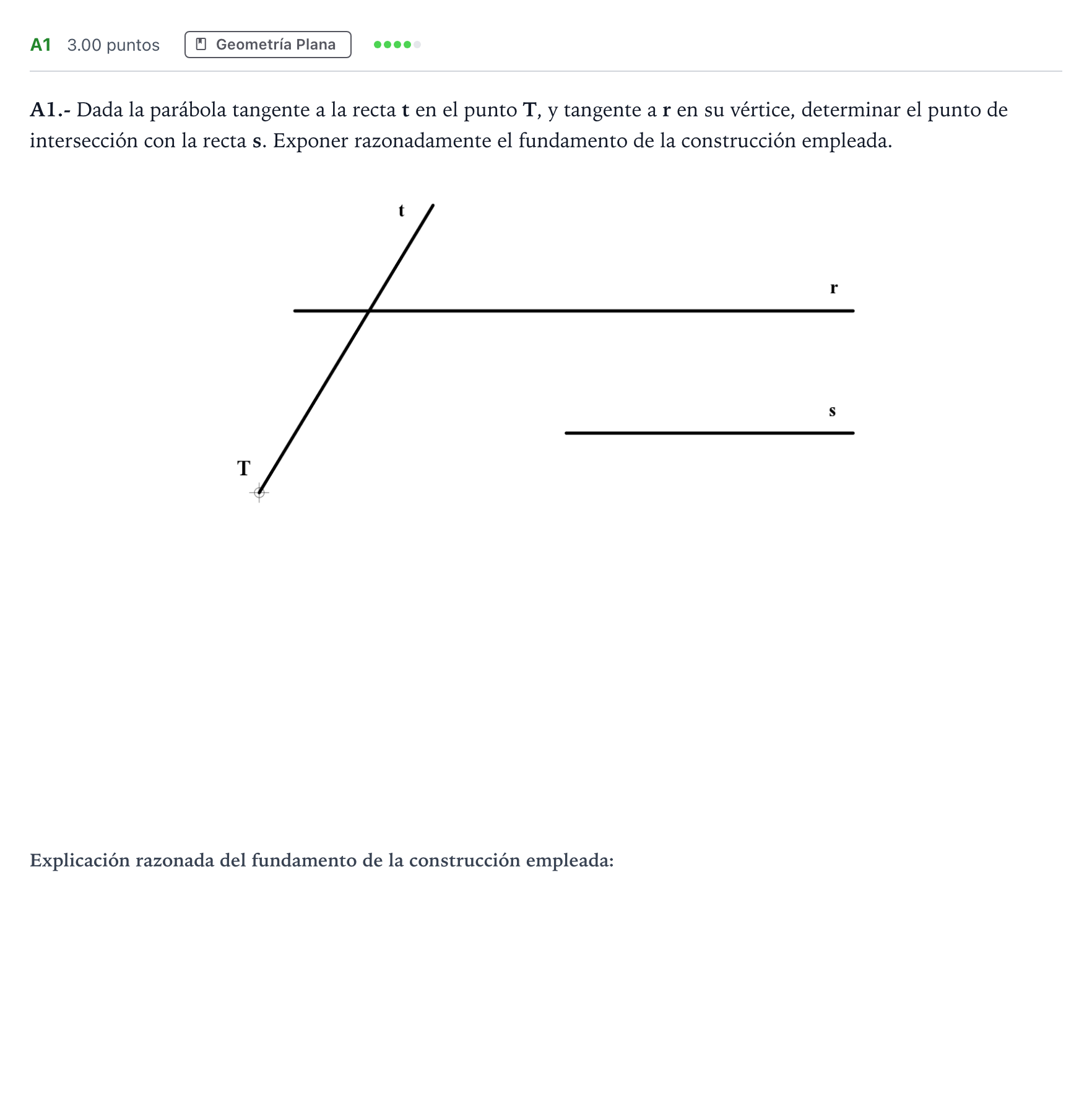 Enunciado: Ejercicio A1 · Dibujo técnico II PAU Madrid Ordinaria 2022