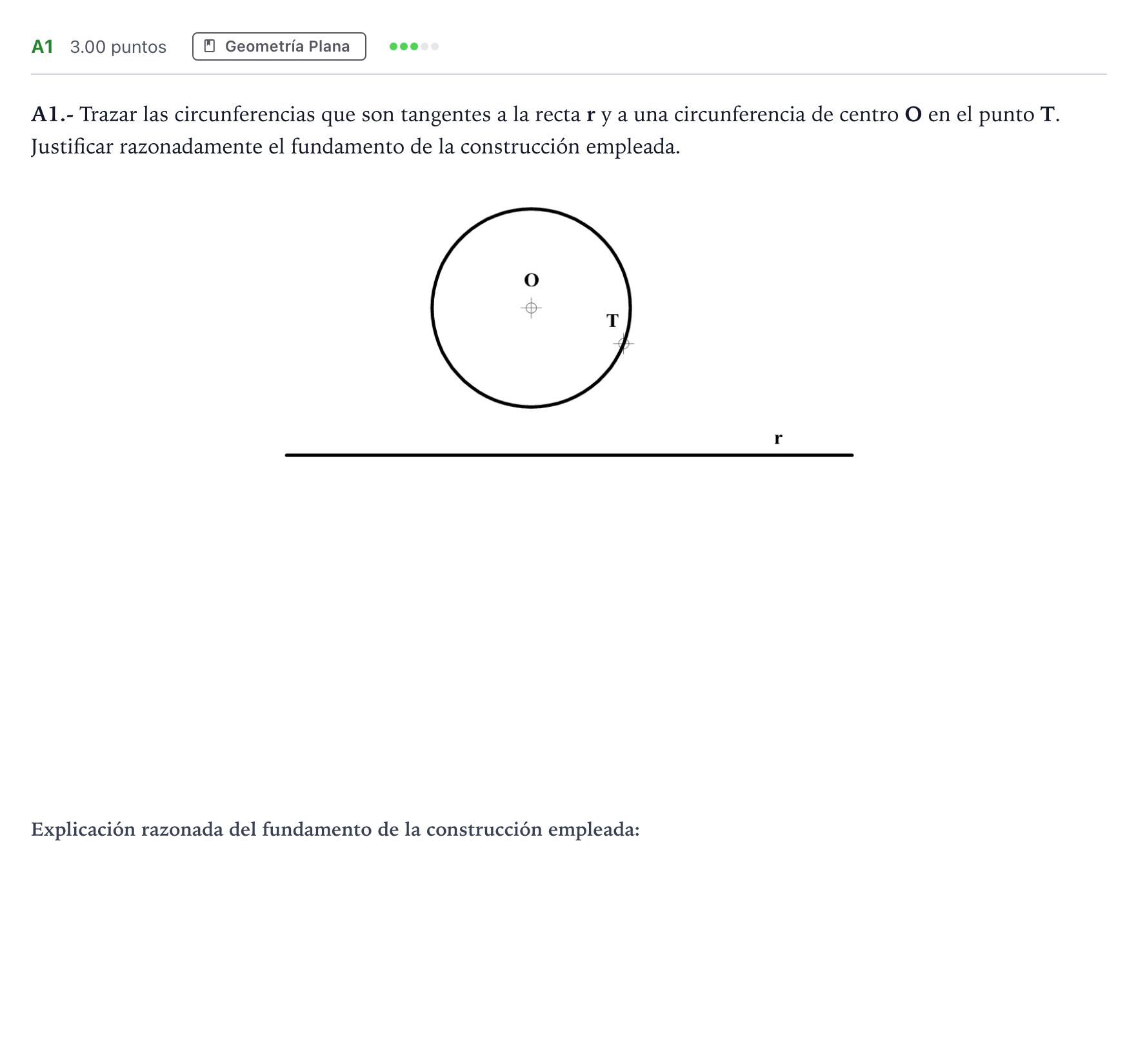 Enunciado: Ejercicio A1 · Dibujo técnico II PAU Madrid Ordinaria Coincidencias 2022