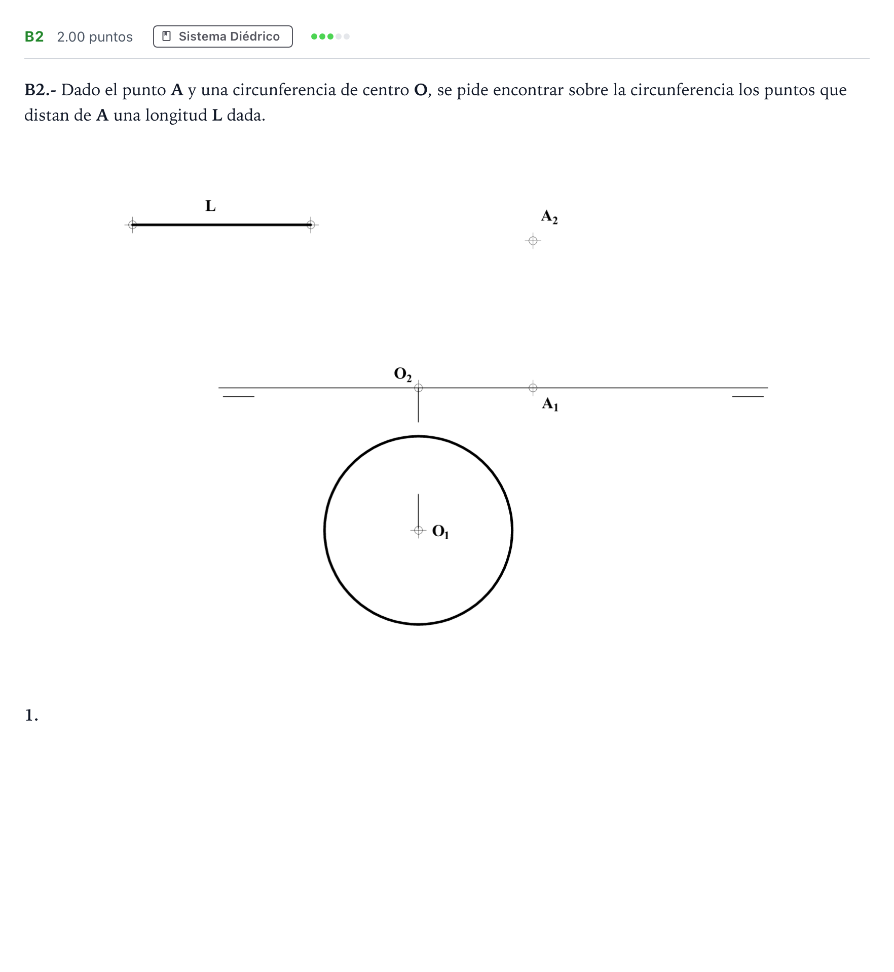 Enunciado: Ejercicio B2 · Dibujo técnico II PAU Madrid Ordinaria Coincidencias 2022