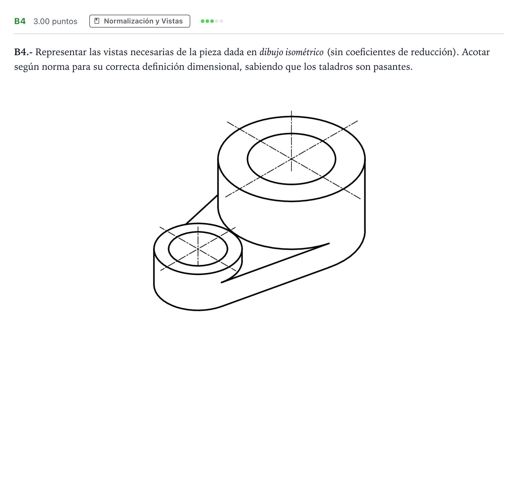 Enunciado: Ejercicio B4 · Dibujo técnico II PAU Madrid Ordinaria Coincidencias 2022