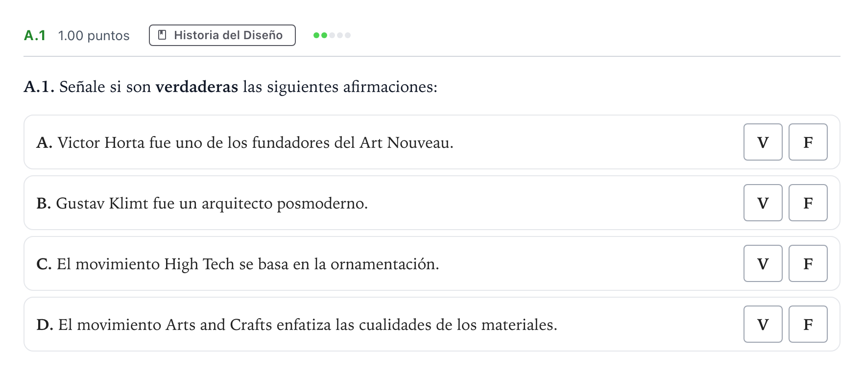 Enunciado: Ejercicio A.1 · Diseño PAU Madrid Modelo 2022