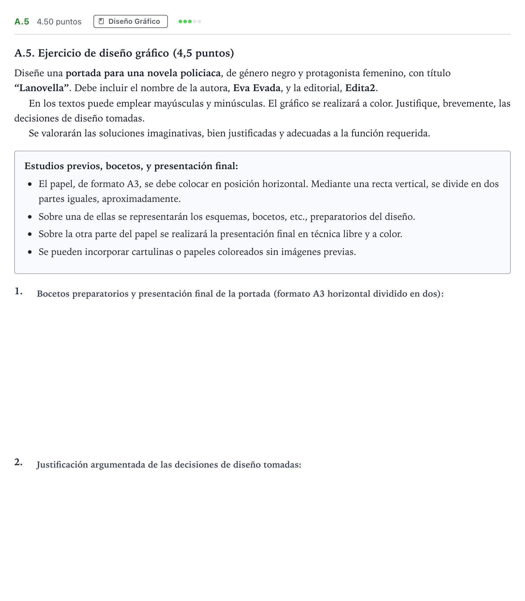 Enunciado: Ejercicio A.5 · Diseño PAU Madrid Modelo 2022