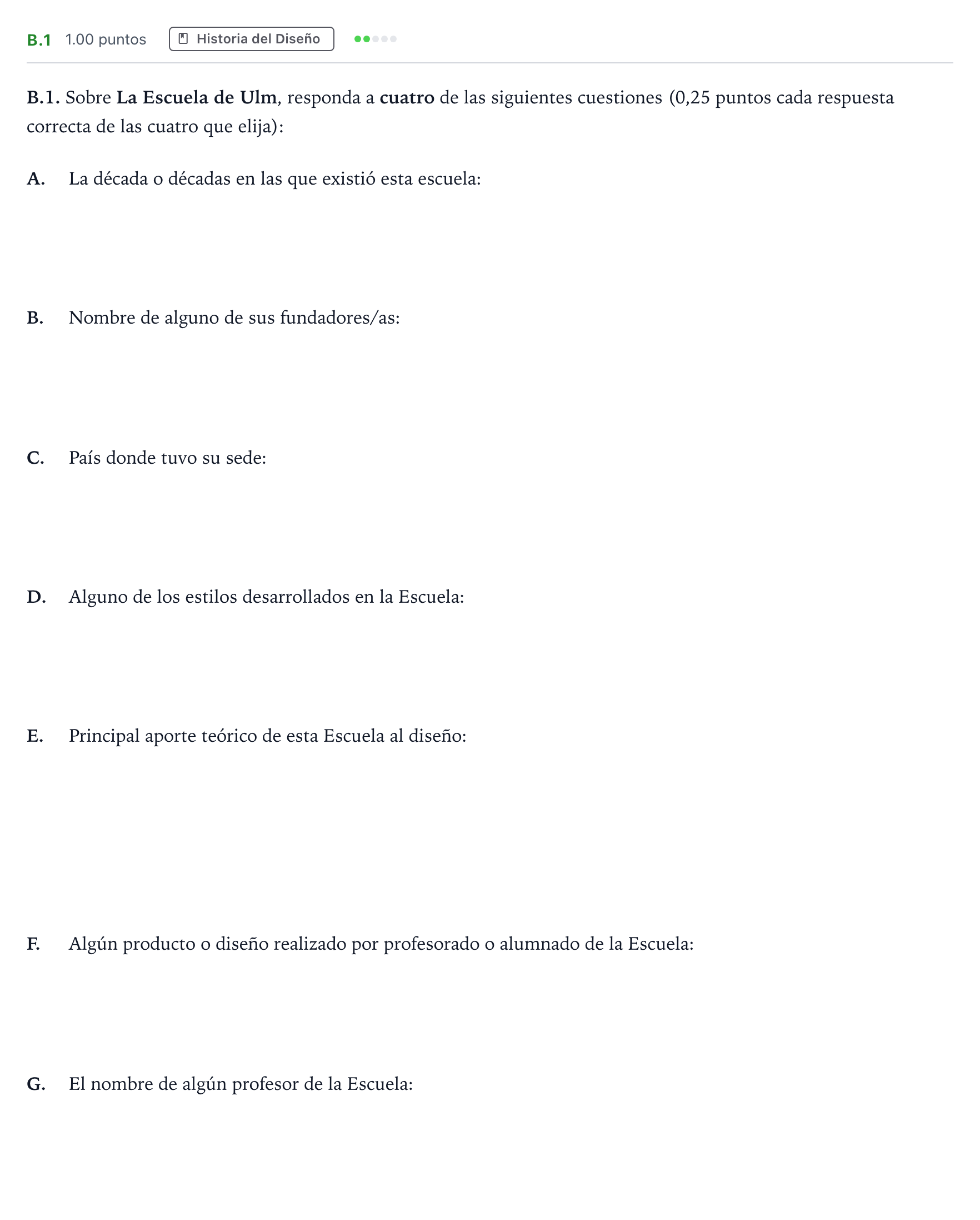 Enunciado: Ejercicio B.1 · Diseño PAU Madrid Modelo 2022