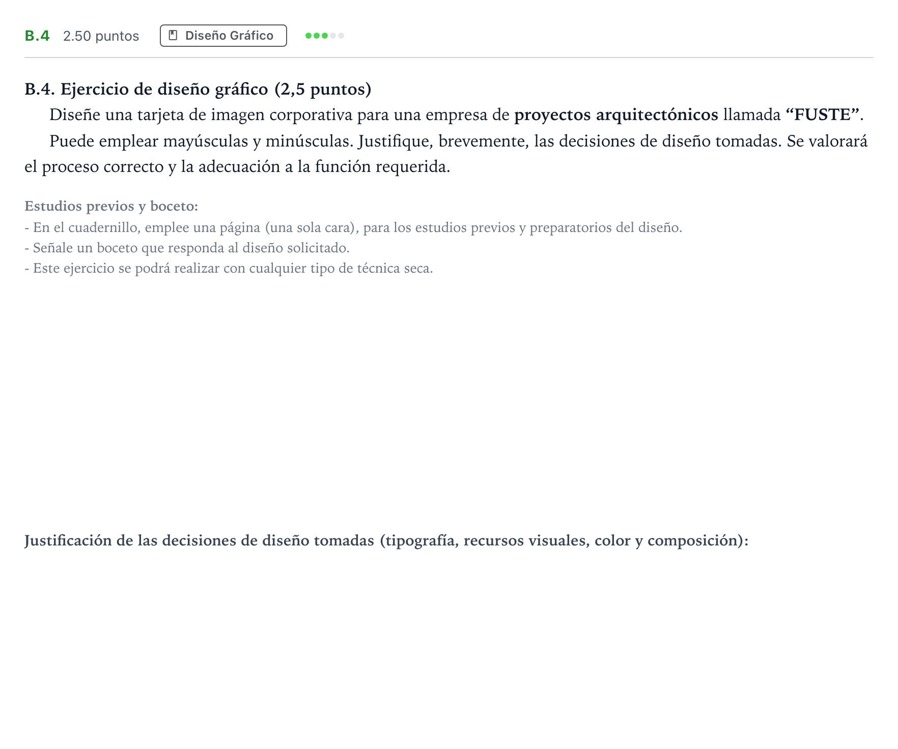 Enunciado: Ejercicio B.4 · Diseño PAU Madrid Modelo 2022