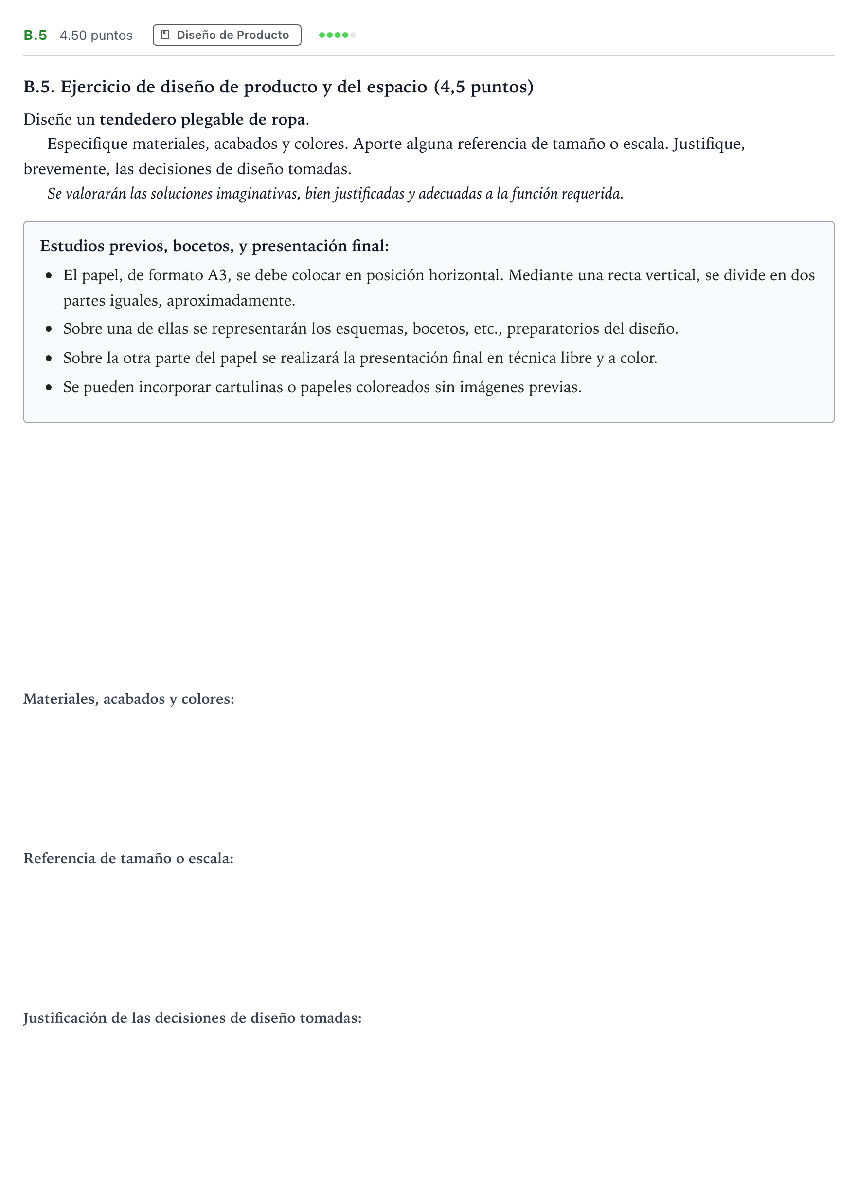 Enunciado: Ejercicio B.5 · Diseño PAU Madrid Modelo 2022