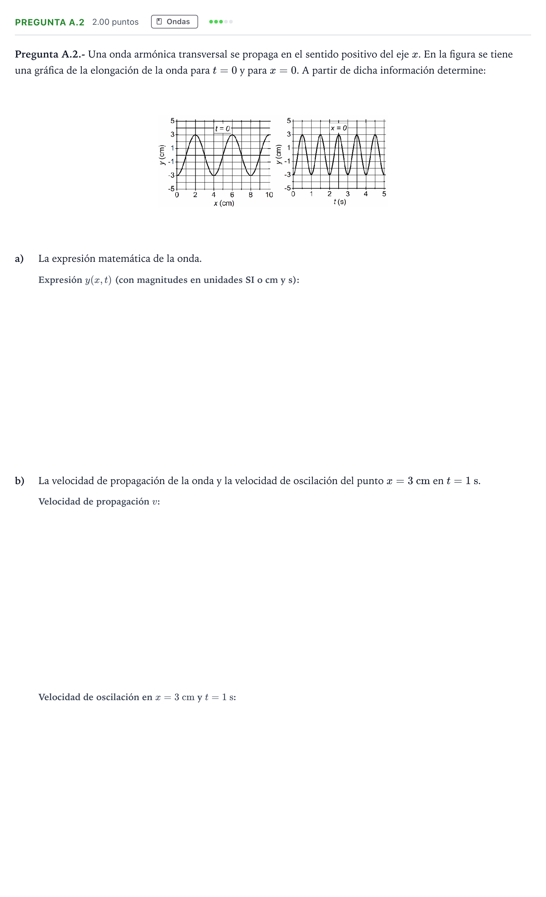 Enunciado: Pregunta A.2 · Física PAU Madrid Extraordinaria 2022