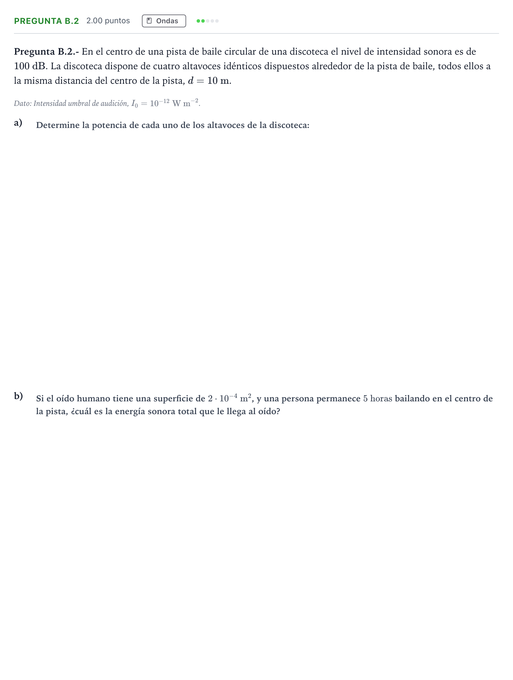 Enunciado: Pregunta B.2 · Física PAU Madrid Extraordinaria 2022