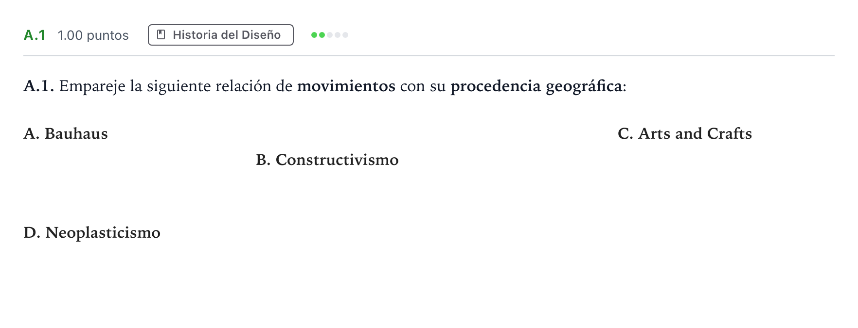 Enunciado: Ejercicio A.1 · Diseño PAU Madrid Ordinaria 2022