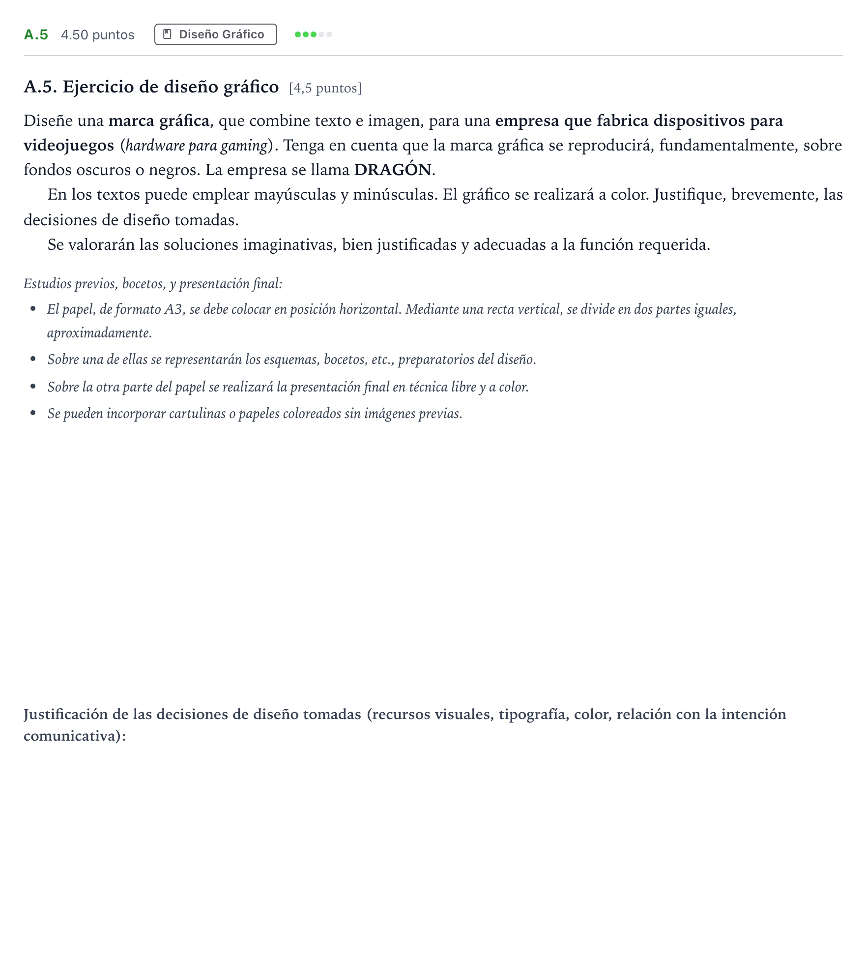 Enunciado: Ejercicio A.5 · Diseño PAU Madrid Ordinaria 2022