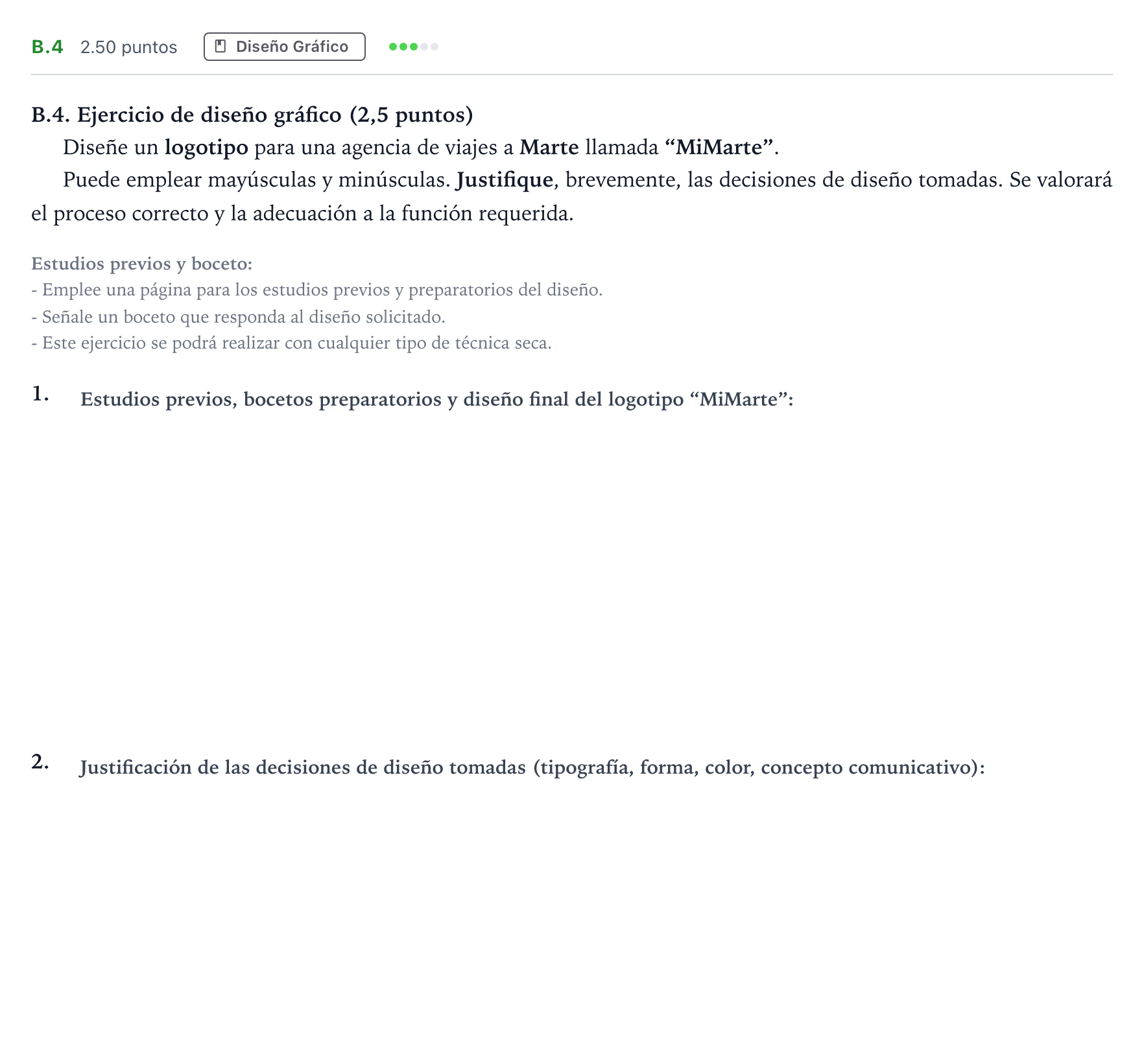 Enunciado: Ejercicio B.4 · Diseño PAU Madrid Ordinaria 2022