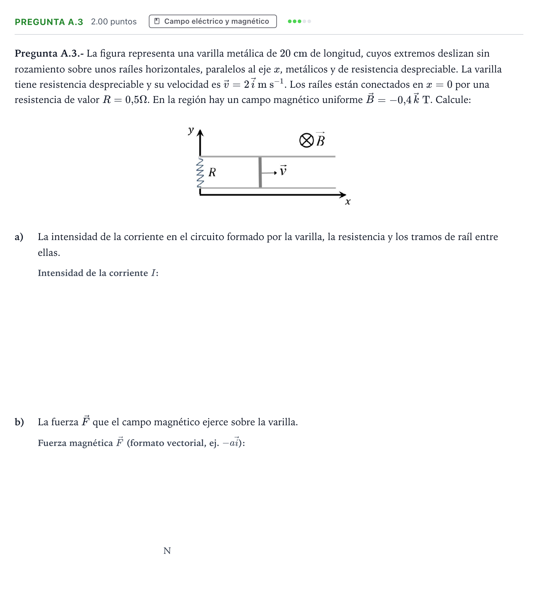 Enunciado: Pregunta A.3 · Física PAU Madrid Ordinaria 2022
