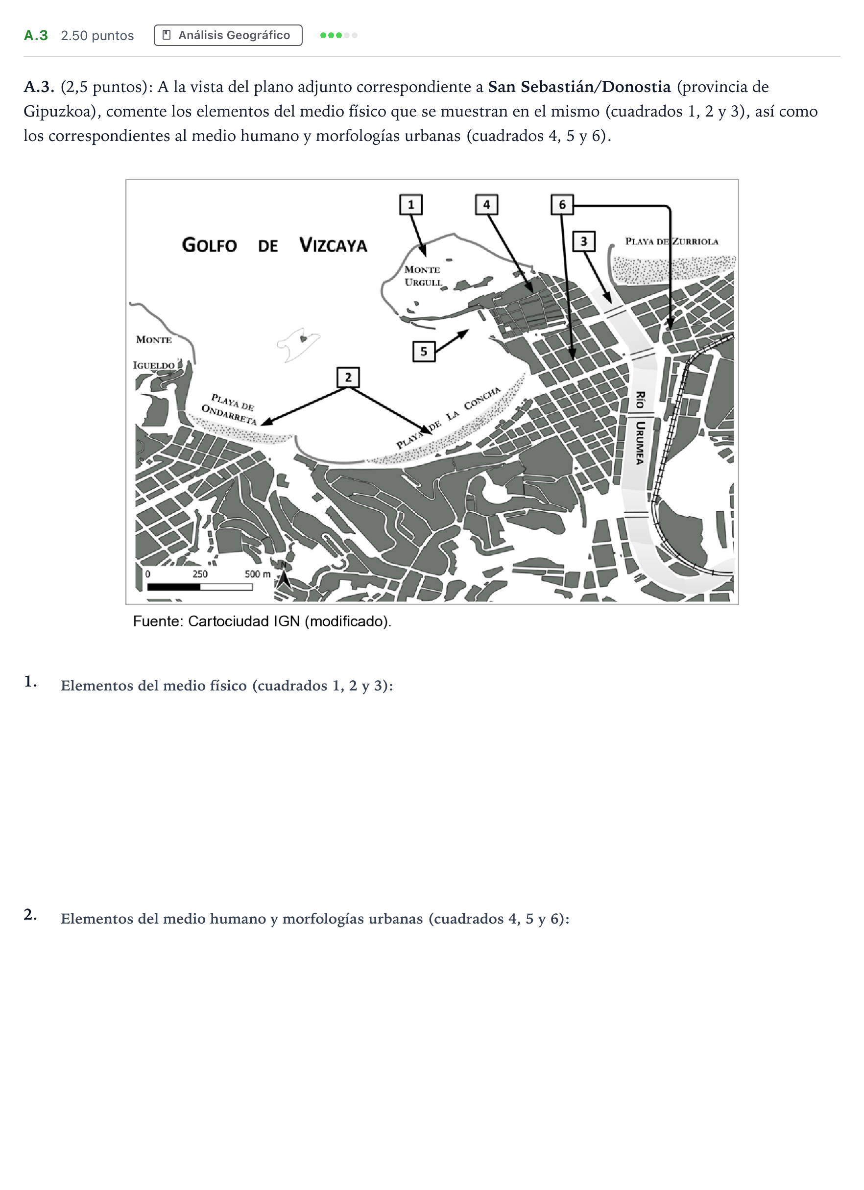Enunciado: Ejercicio A.3 · Geografía PAU Madrid Ordinaria 2022