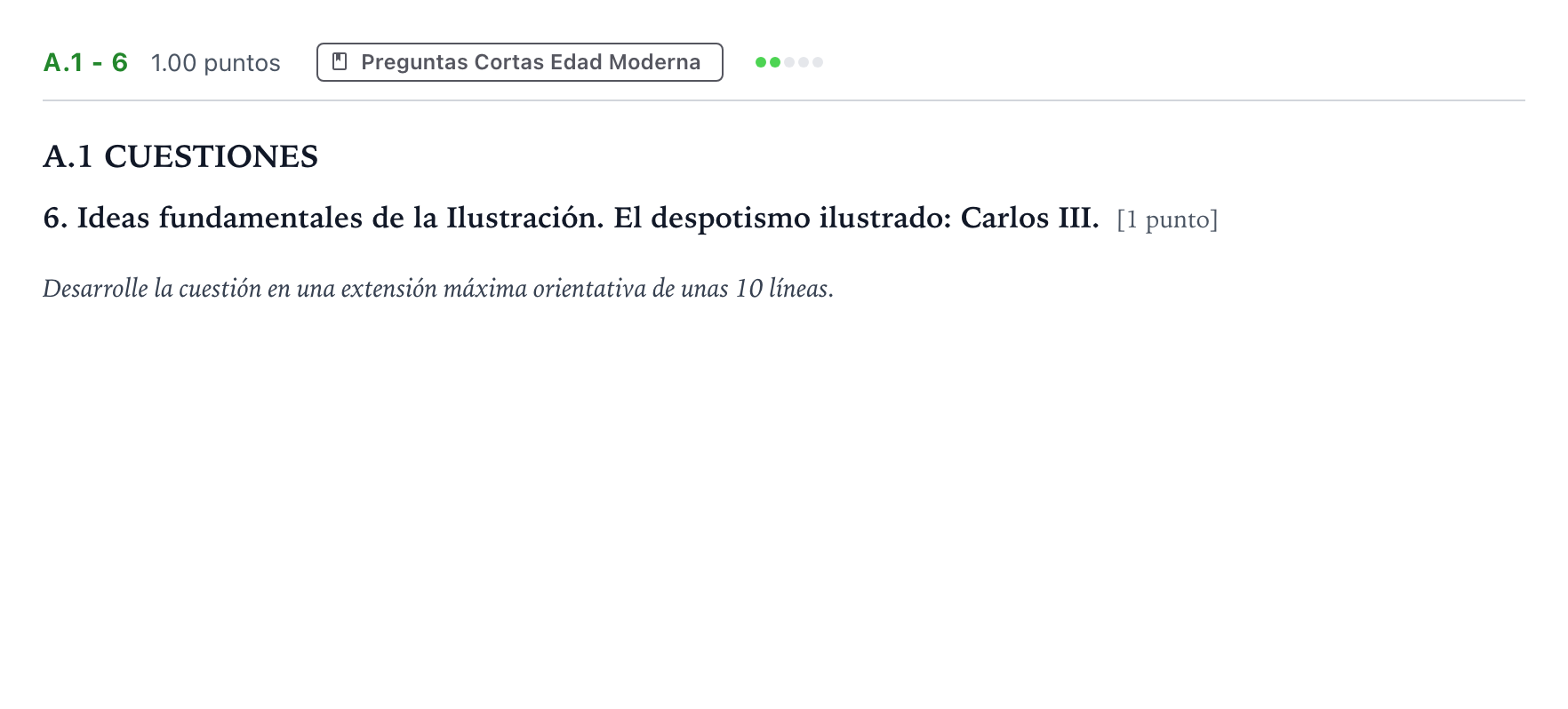 Enunciado: Ejercicio A.1 - 6 · Historia de España PAU Madrid Extraordinaria 2022
