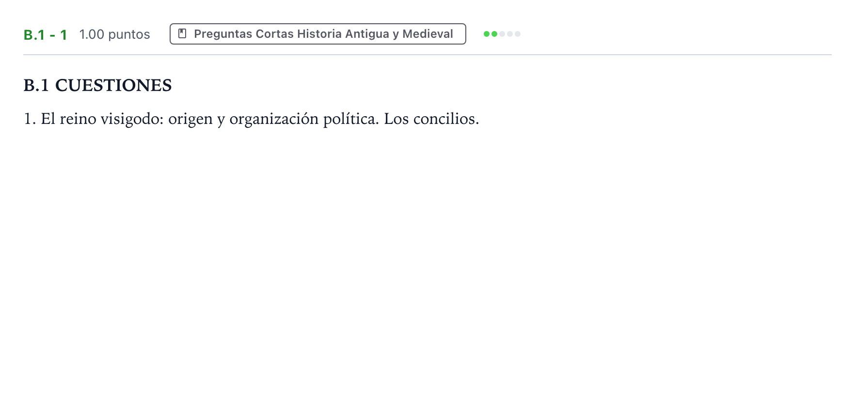 Enunciado: Ejercicio B.1 - 1 · Historia de España PAU Madrid Extraordinaria 2022
