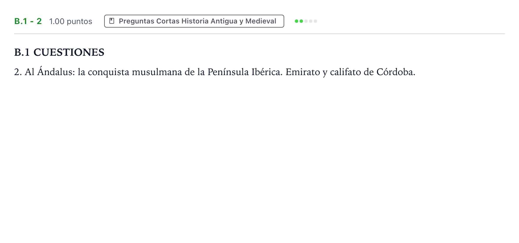 Enunciado: Ejercicio B.1 - 2 · Historia de España PAU Madrid Extraordinaria 2022