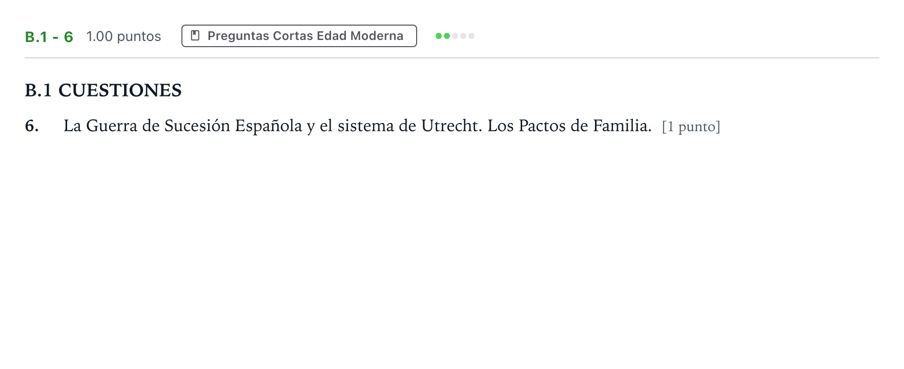 Enunciado: Ejercicio B.1 - 6 · Historia de España PAU Madrid Extraordinaria 2022