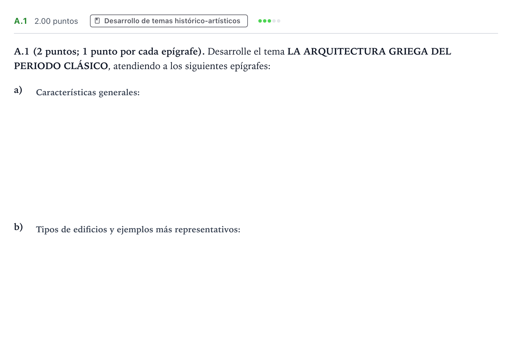 Enunciado: Ejercicio A.1 · Historia del Arte PAU Madrid Ordinaria 2022