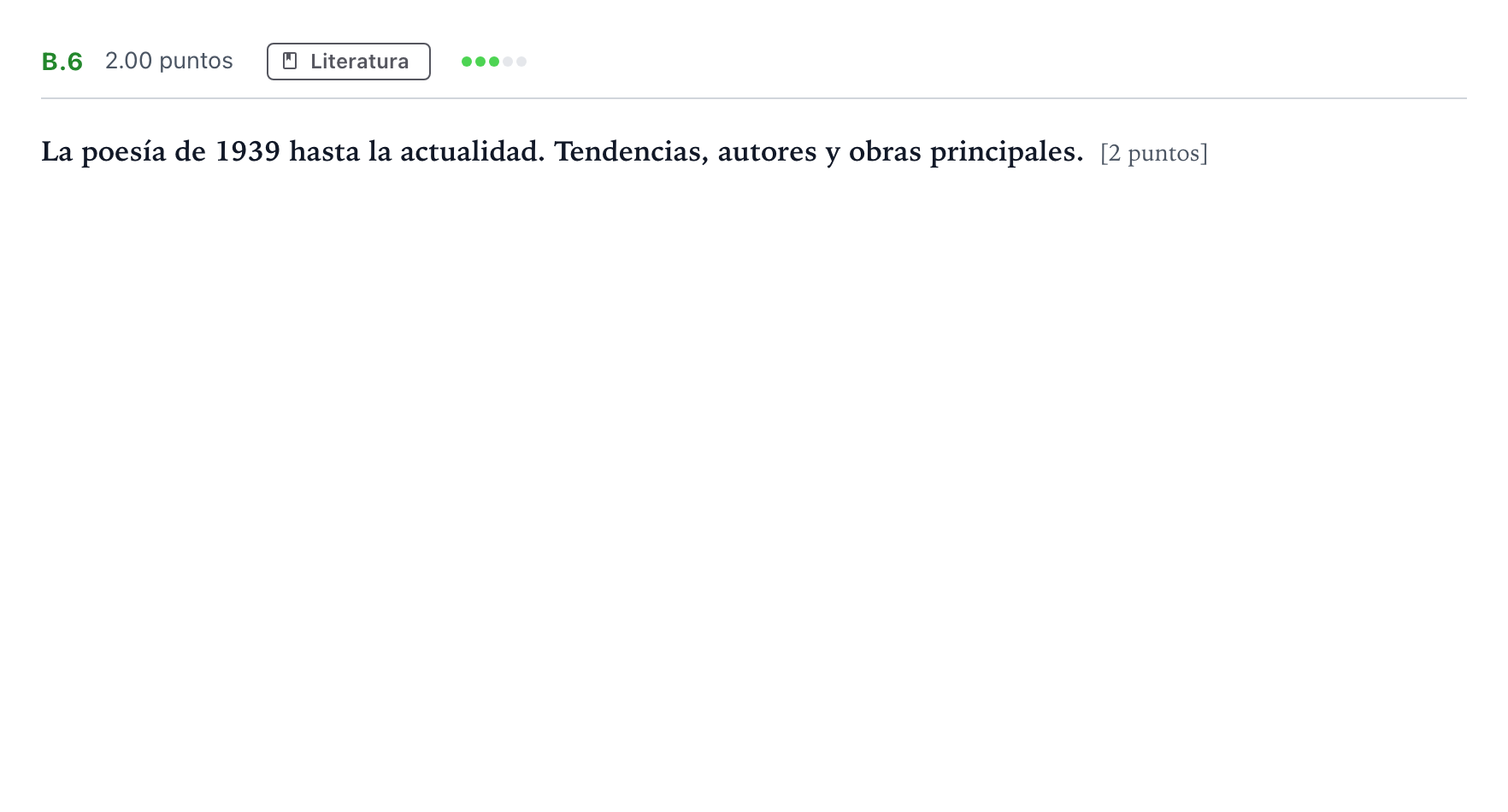 Enunciado: Ejercicio B.6 · Lengua Castellana y Literatura II PAU Madrid Extraordinaria 2022