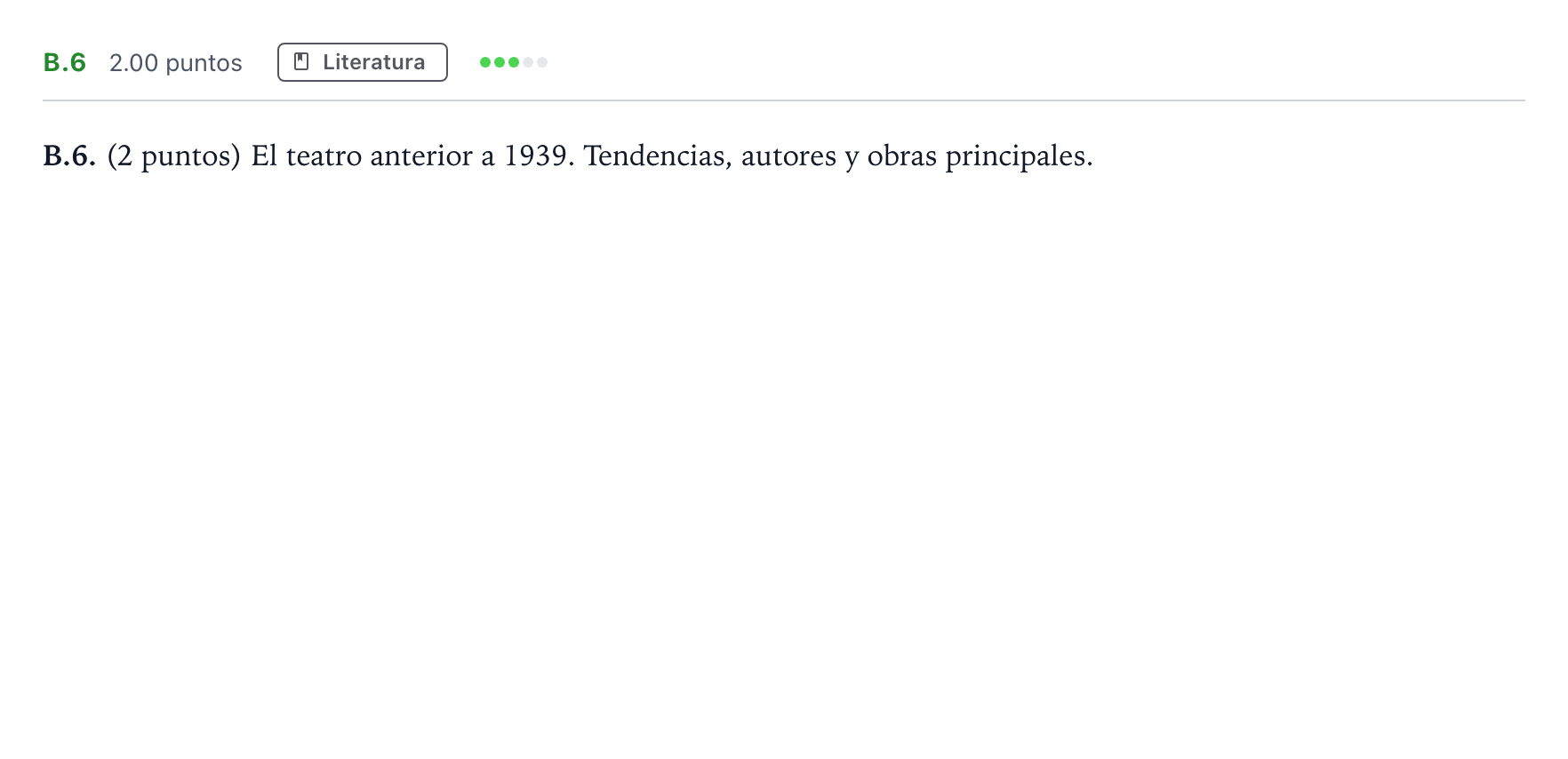 Enunciado: Ejercicio B.6 · Lengua Castellana y Literatura II PAU Madrid Extraordinaria Coincidencias 2022