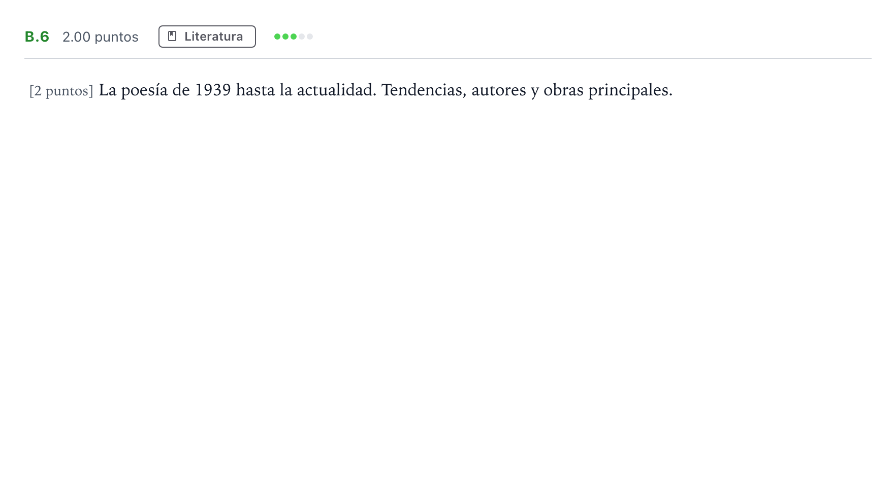 Enunciado: Ejercicio B.6 · Lengua Castellana y Literatura II PAU Madrid Ordinaria Coincidencias 2022