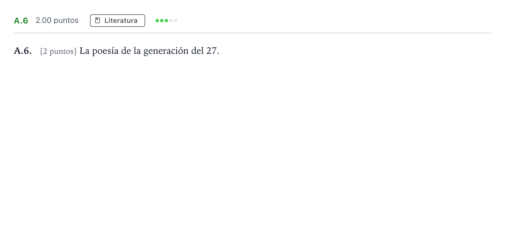 Enunciado: Ejercicio A.6 · Lengua Castellana y Literatura II PAU Madrid Ordinaria Martes 2022